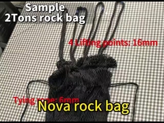 Μονάδα διήθησης σάκων πέτρας 2 τόνων για έλεγχο ποταμών και προσωρινές κατασκευαστικές εργασίες