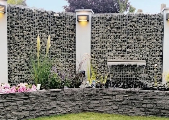 75mmx75mm Συγκολλημένα Διχτυωτά Καλάθια Gabions με πέτρα για διακόσμηση κήπου