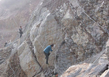 Τετραγωνική αλιεία με δίχτυα προστασίας Rockfall τρυπών για την προστασία κλίσεων/αλιεία με δίχτυα σχοινιών SNS