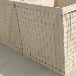 Καφέ χρώμα συγκολλημένο τείχος Gabion Bastion ή στρατιωτική άμυνα με σύρμα Galfan