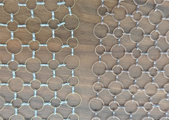 OEM Service Available Decorative Metal Ring Mesh for Furniture and Lighting Design