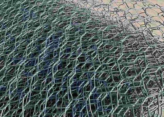 ντυμένο Gabion πλέγμα καλωδίων 2.7mm 80mmx100mm PVC για την προστασία Riverway