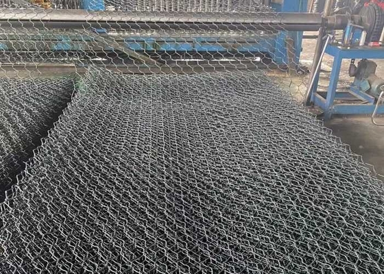 Φιλικό 60mmx80mm πράσινο ντυμένο PVC Gabion πλέγμα καλωδίων ECO για την επίστρωση κλίσεων