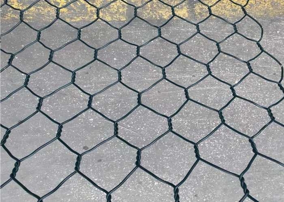 Το PVC έντυσε το γαλβανισμένο πλέγμα εξαγωνικά 60x80mm Gabion για τα πολιτικού μηχανικού έργα