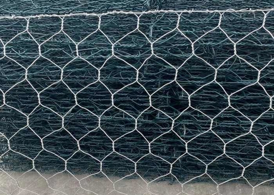 Το υψηλό εκτατό γαλβανισμένο PVC πλέγματος Gabion έντυσε 60x80mm για την προστασία Riveway