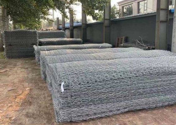 Ντυμένος PVC κήπος 2x1x1m καλάθια στρωμάτων  Gabion για το πρόγραμμα συντήρησης νερού