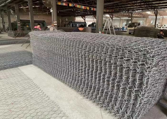 Ντυμένος PVC κήπος 2x1x1m καλάθια στρωμάτων  Gabion για το πρόγραμμα συντήρησης νερού