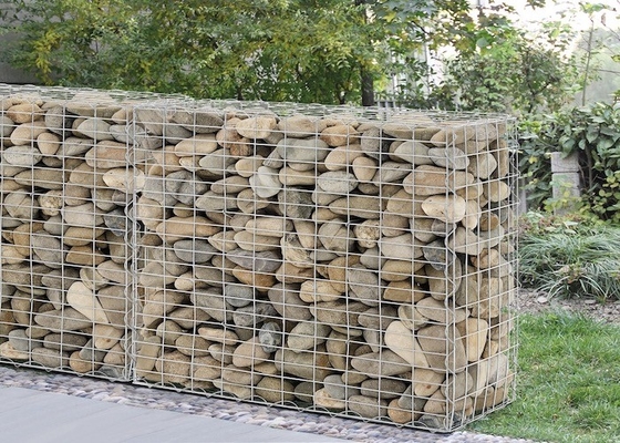 Υψηλό κιβώτιο Gabion καθήκοντος αντιδιαβρωτικό γαλβανισμένο για τη διακόσμηση κήπων