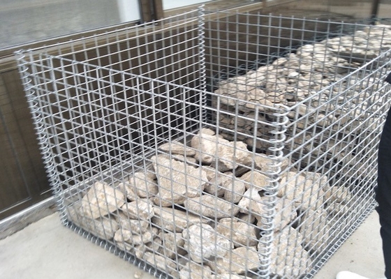 Πράσινα ντυμένα PVC καλάθια Gabion διατηρώντας τοίχων ορθογωνίων ως διακόσμηση κήπων