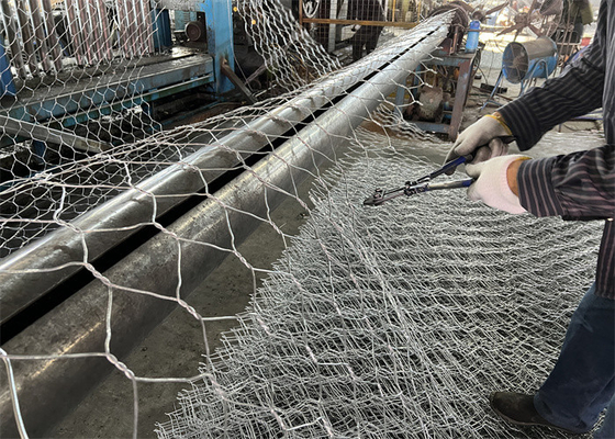 80mm*100mm Mental 4mm Gabion Baskets Solutions Mesh Opening Bv Πιστοποίηση