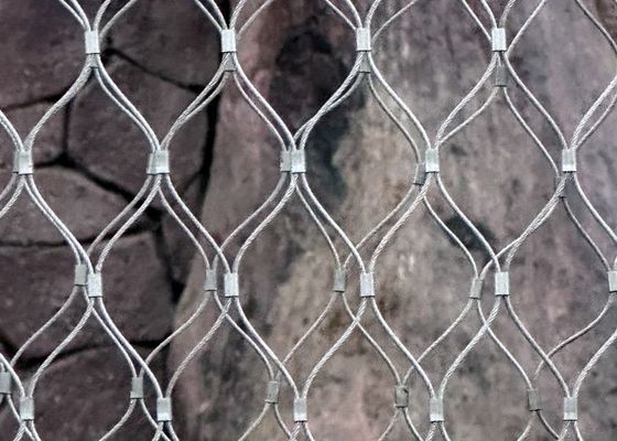 Ρομβοειδής τρύπα Πρόληψη πέτρας πτώση Δίκτυο με σιδηροδρομική σύνδεση για τον ζωολογικό κήπο