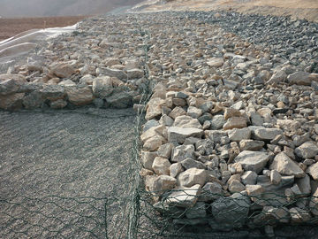 Υφαμένα καλωδίων καλάθια Gabion πλέγματος ντυμένα PVC, πλαστικά καλάθια Gabion