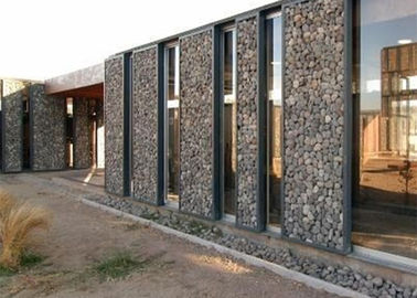 Καυτή βυθισμένη ενωμένη στενά πλέγματος μορφή τρυπών Gabions τετραγωνική για την αρχιτεκτονική επένδυση