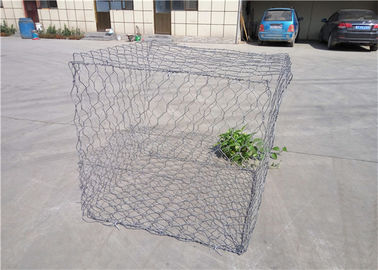Ασημένια καλάθια Gabion χρώματος διακοσμητικά/γαλβανισμένο πέτρινο κλουβί χάλυβα