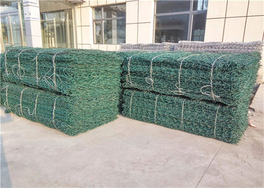 80mmx100mm Μέγεθος πλέγματος PVC επικαλυμμένο θερμό βουτηγμένο γαλβανισμένα κλουβιά Gabion για ανθεκτική κατασκευή