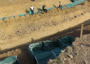 PP γεωτεχνικά καλάθια Gabion μετάλλων Galfan αποθηκών τσαντών στρατιωτικά
