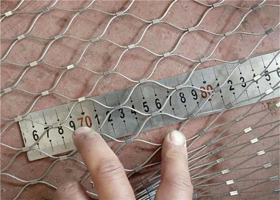 1.2mm Wire OD Stainless Steel Ferrule Wire Rope Mesh