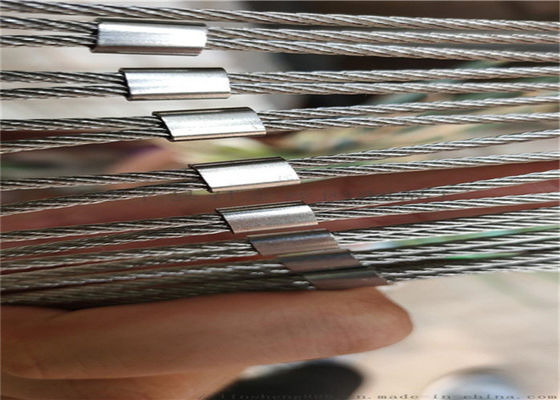 Ανθεκτικό στα οξέα Ferrule ανοξείδωτου πλάτους 0.1m πλέγμα σχοινιών