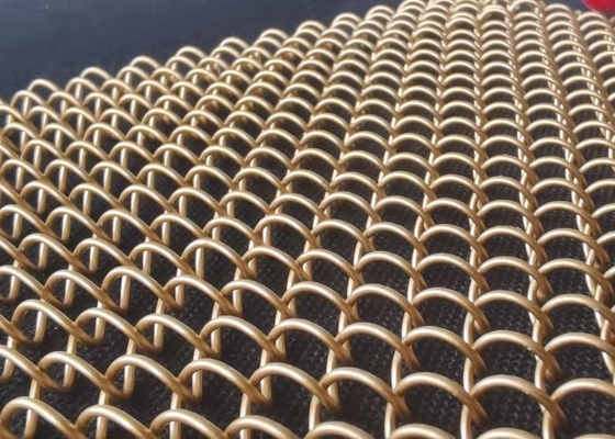 Ψησίματος βερνικιών διακοσμητική καλωδίων κουρτίνα σπειρών μετάλλων πλέγματος λαμπρή ασημένια