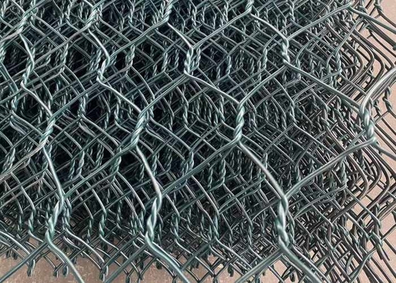 Βαρέων καθηκόντων Galfan 80x100mm πλέγμα καλωδίων 2.4mm Gabion ως δομή προστασίας διάβρωσης