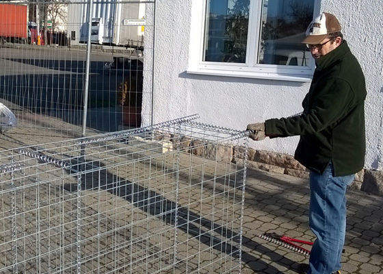 Ντυμένη PVC μετάλλων Gabion μακράς διαρκείας έκταση καλαθιών/πέτρινη κλουβιών Gabion