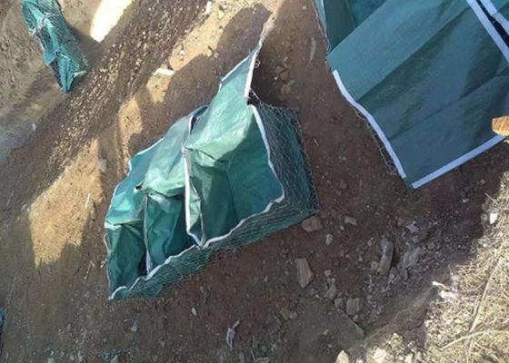 Πρασινίζοντας γαλβανισμένα εφαρμοσμένη μηχανική καλάθια Gabion μετάλλων εθνικών οδών PP Geobags
